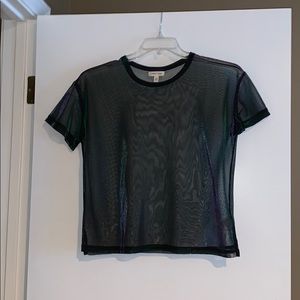 urban outfitters iridescent holographic rave top